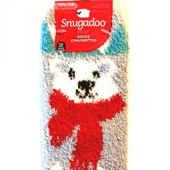Polar Bear Fuzzy Slipper Socks - Picture 3 of 5